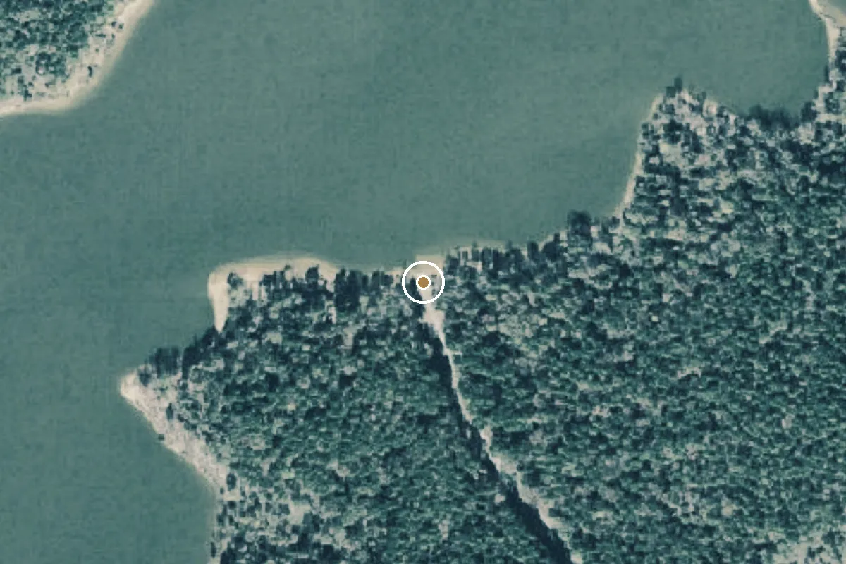 Aerial view of Wright-Patman Lake Boat Ramp