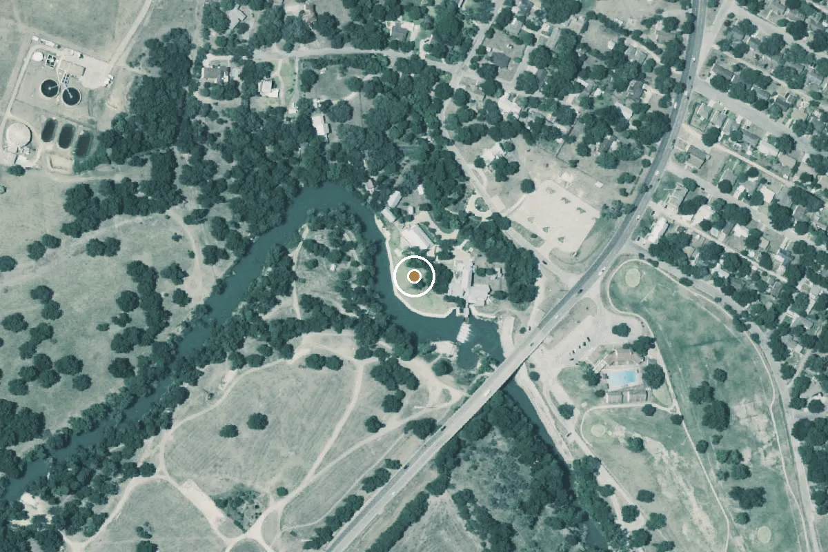 Aerial view of Zedler Mill Park South Boat Ramp